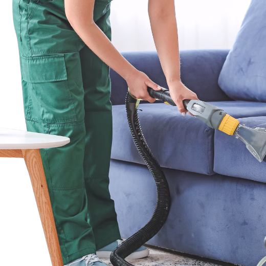 Equipo profesional realizando limpieza profunda de muebles y vehículos en Colombia con equipos de última tecnología
